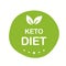 Keto icon badge logo. Ketogenic vector diet stamp isolated health symbol background.