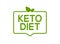Keto icon badge logo. Ketogenic vector diet stamp isolated health symbol backgrund
