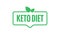 Keto icon badge logo. Ketogenic vector diet stamp isolated health symbol backgrund