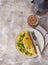 Keto low carb omelet and bulletproof coffee