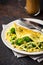 Keto low carb omelet and bulletproof coffee