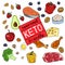 Ketogenic Diet vector illustration.