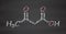 Ketone body (acetoacetic acid, diacetic acid) molecule