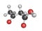 Ketone body (acetoacetic acid), molecular model