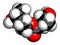 Ketone ester molecule. Present in drinks to induce ketosis. 3D rendering.