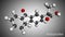 Ketoprofen molecule. It is a propionic acid derivative, nonsteroidal anti-inflammatory drug NSAID. Molecular model. 3D rendering