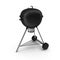 Kettle barbecue grill with cover isolated on white.