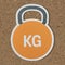 Kettle bell heavy weight lifting icon