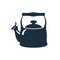 Kettle black icon. Kitchenware. Object for cooking tea and boiling water.