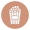 Kettle corn, popcorn Vector Icon which can easily edit