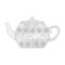 Kettle icon. Teapot coloring page. Outline symbol