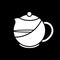 Kettle with tea dark mode glyph icon