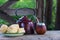 Kettle and yerba mate to drink the traditional infusion of Argentina with salty fat biscuits