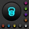 Kettlebel 15 Kg dark push buttons with color icons