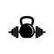 Kettlebell and Barbell Fitnes Gym Logo Design