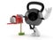 Kettlebell character with mailbox