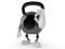 Kettlebell character with ok gesture