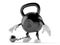 Kettlebell character with prison ball