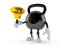 Kettlebell character ringing a hand bell