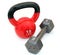 Kettlebell and dumbbell