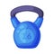 Kettlebell Fitness Sports Equipment Cartoon Style Vector Illustration on White Background