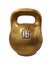 Kettlebell golden 16 kg on white bg