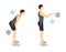 Kettlebell swings exercise.