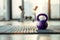 a kettlebell for training in fitness room . generative ai