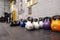 Kettlebells of Various Weights and Colors