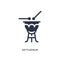 kettledrum icon on white background. Simple element illustration from desert concept