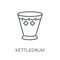 Kettledrum linear icon. Modern outline Kettledrum logo concept o