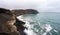 Ketubjorg bird cliffs and basalt sea stacks in the northern part of the icelandic landscape