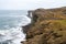 Ketubjorg bird cliffs and waterfall in the Skagi peninsula in Iceland.