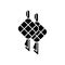 Ketupat black glyph icon