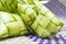 Ketupat or rice dumpling is Malaysian most iconic delicacy dish during eid mubarak