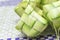 Ketupat or rice dumpling is Malaysian most iconic delicacy dish during eid mubarak