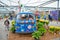 Keukenhof, Lisse, Netherlands - Apr 28, 2019: People walking inside of an exhibition house in Keukenhof gardens. Hippie