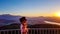 Keutschach - A girl enjoying the sunset with the lake view