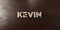 Kevin - grungy wooden headline on Maple - 3D rendered royalty free stock image