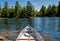 Kevlar Canoe On A Canadian Shield Lake