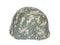 Kevlar helmet acu camouflage isolated