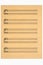 Key of A, Blank Music Sheet on Parchment Paper