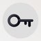Key blended bold black line icon