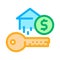 Key from bought house icon vector outline illustration