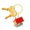 Key chain with house; residence oncept
