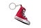 Key chain with mini red basketball shoe