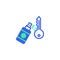 Key disinfection icon vector