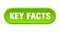 key facts button. rounded sign on white background