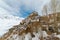 Key gompa tibetan monastery in winters. Spiti valley, Himachal Pradesh, India