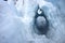 Key hole ice shape in Franz Josef Ice Glacier, New Zealand